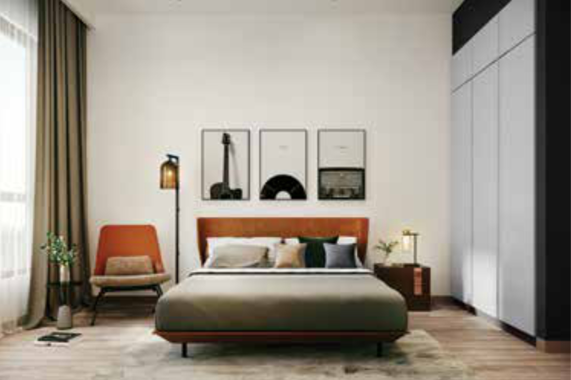 Master bedroom — show unit