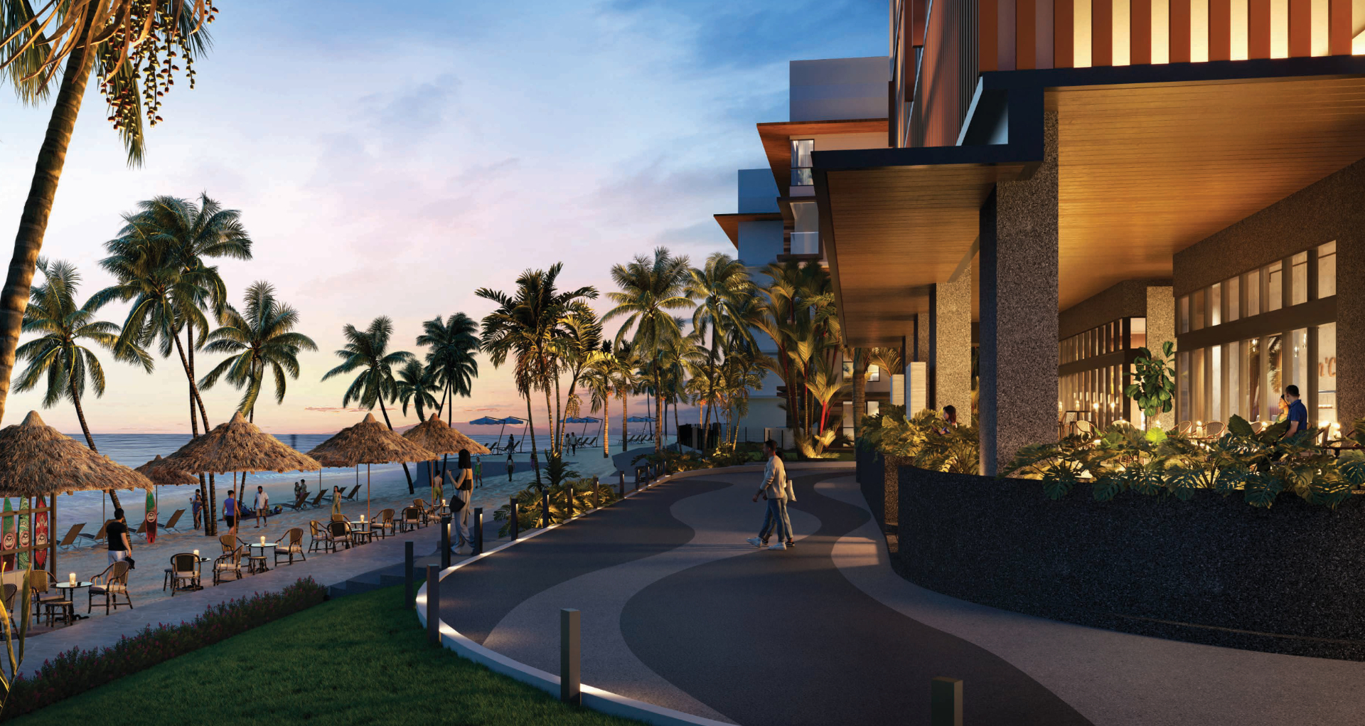 Beach-facing main lobby