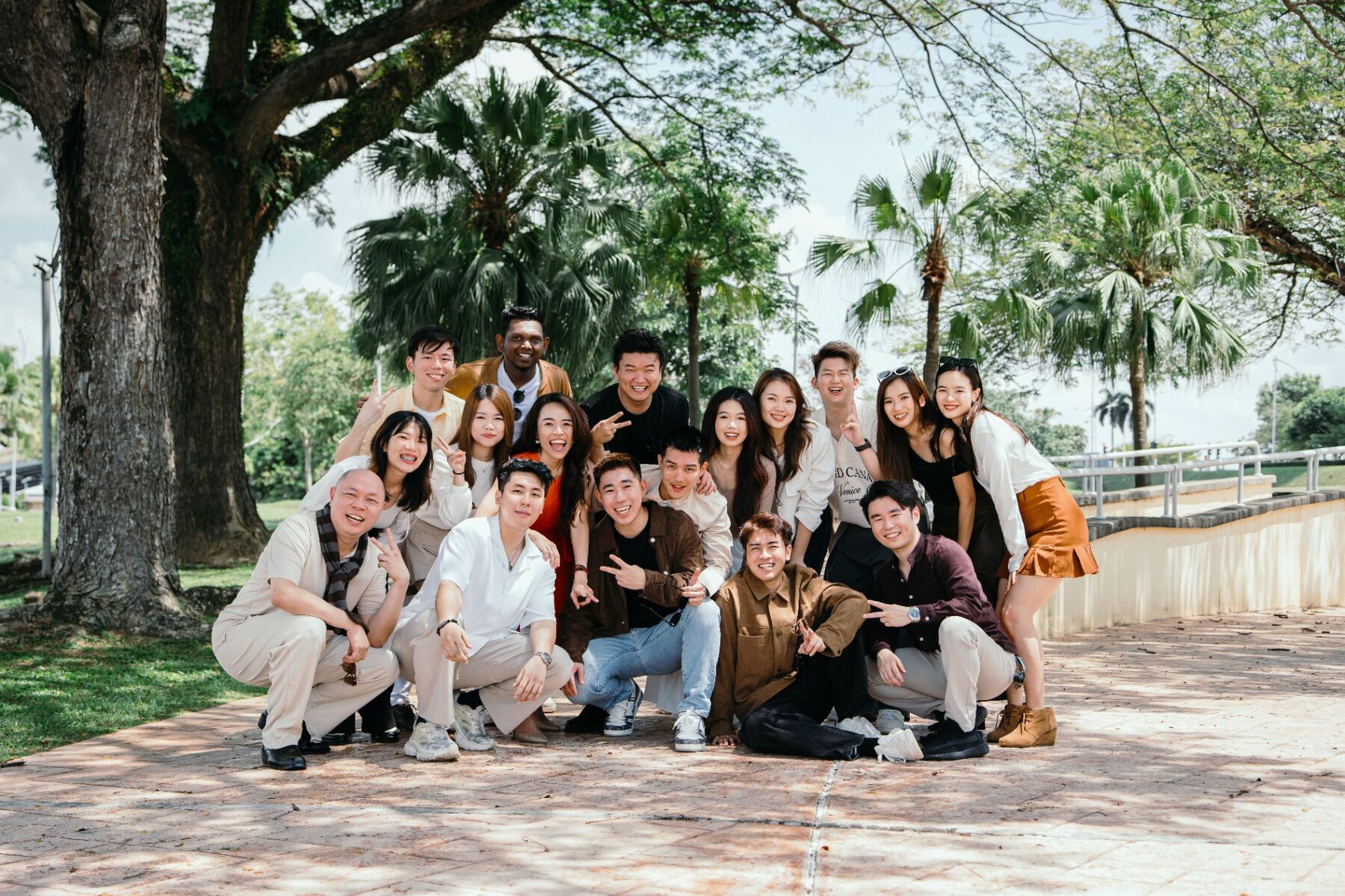 Kevin Lee team — relaxed group portrait at the park